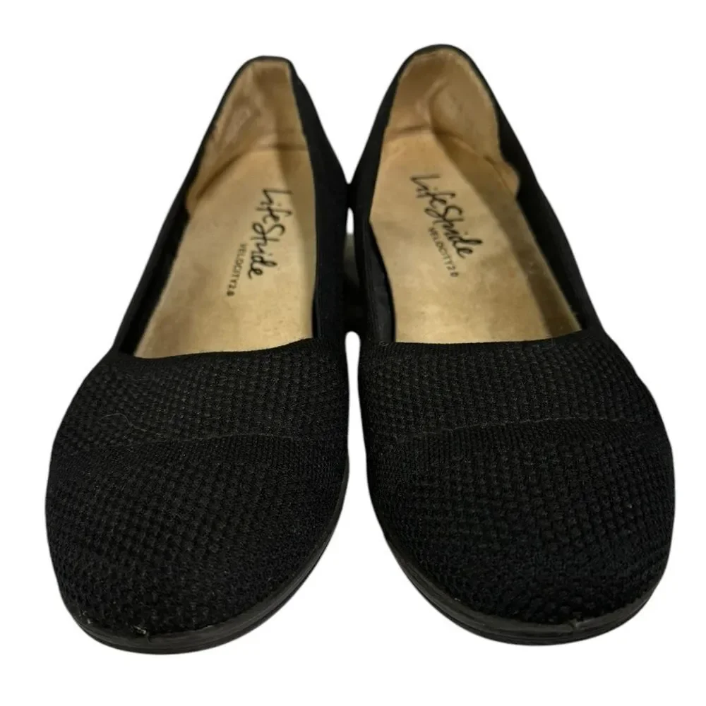 LifeStride Life Stride Immy Women's Black Wedge Slip-on Loafers 8.5
